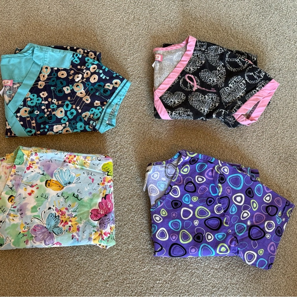 Women’s colorful scrub top set